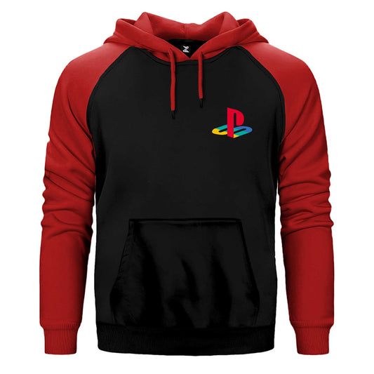 Playstation Logo Color Çift Renk Reglan Kol Sweatshirt / Hoodie