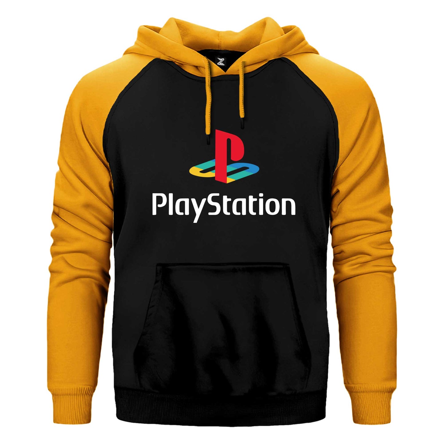 Playstation Logo White Çift Renk Reglan Kol Sweatshirt / Hoodie