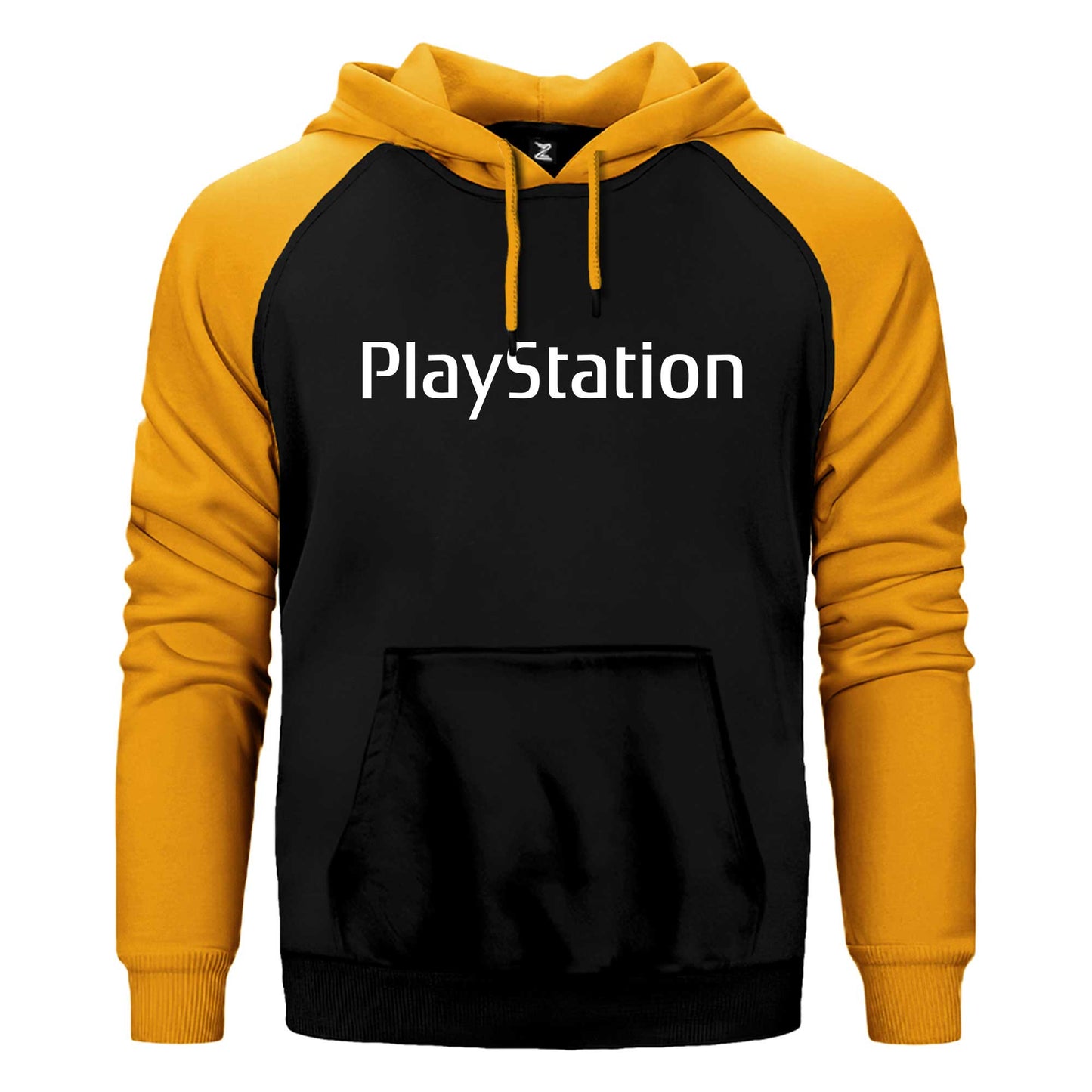 Playstation Text Çift Renk Reglan Kol Sweatshirt / Hoodie