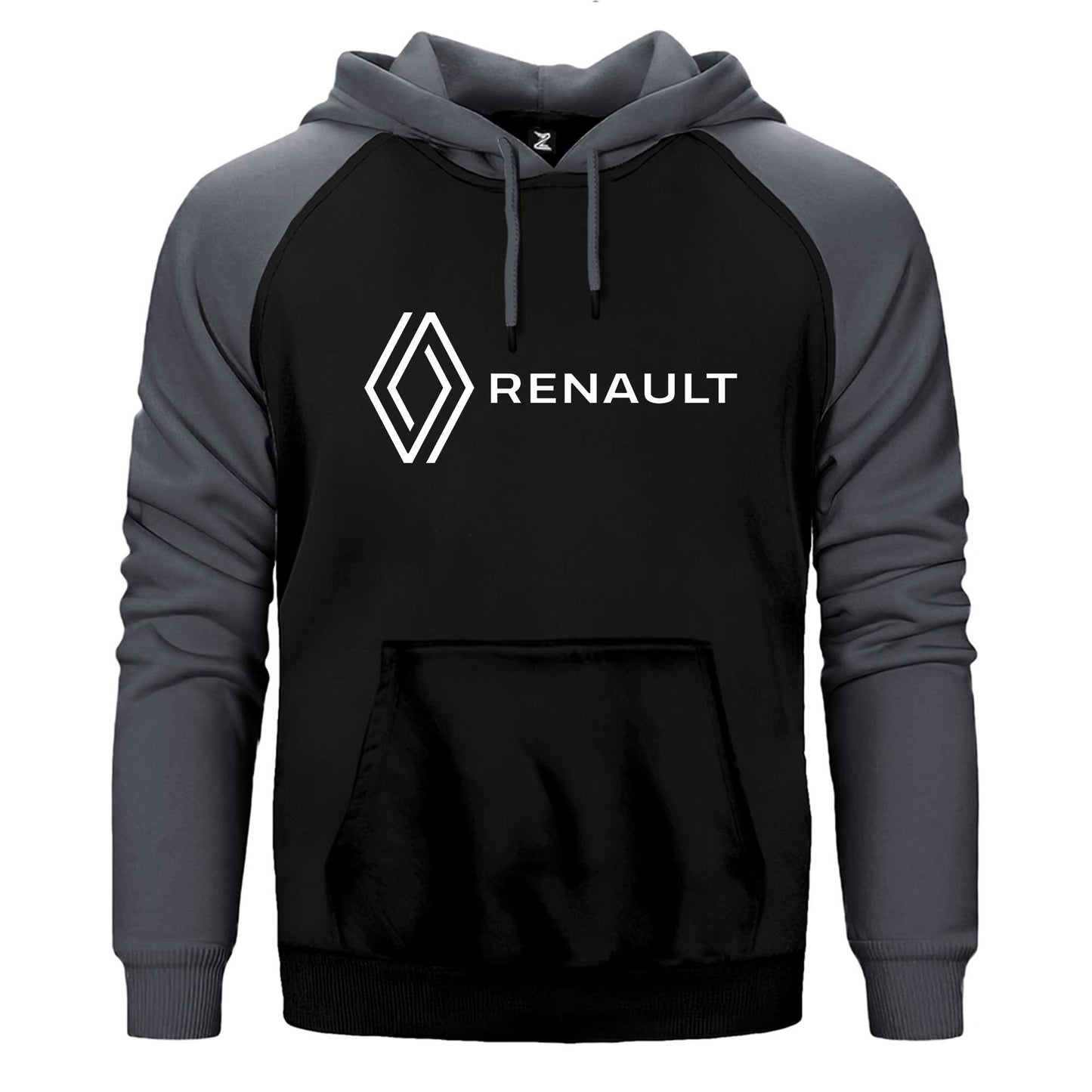 Renault New Logo Text Çift Renk Reglan Kol Sweatshirt / Hoodie