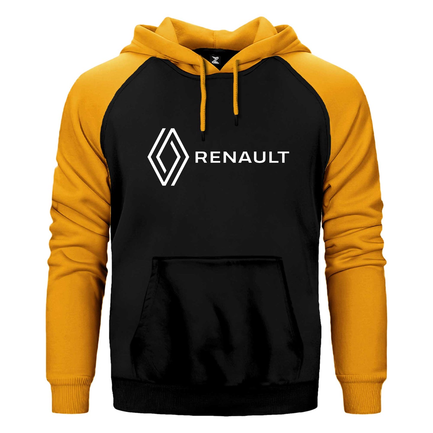 Renault New Logo Text Çift Renk Reglan Kol Sweatshirt / Hoodie