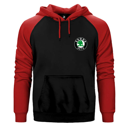 Skoda Auto Çift Renk Reglan Kol Sweatshirt / Hoodie