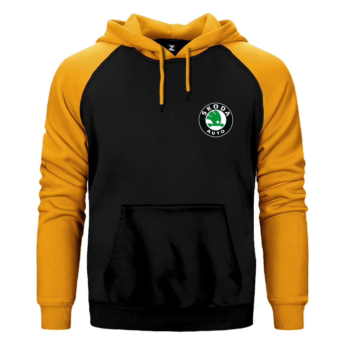Skoda Auto Çift Renk Reglan Kol Sweatshirt / Hoodie
