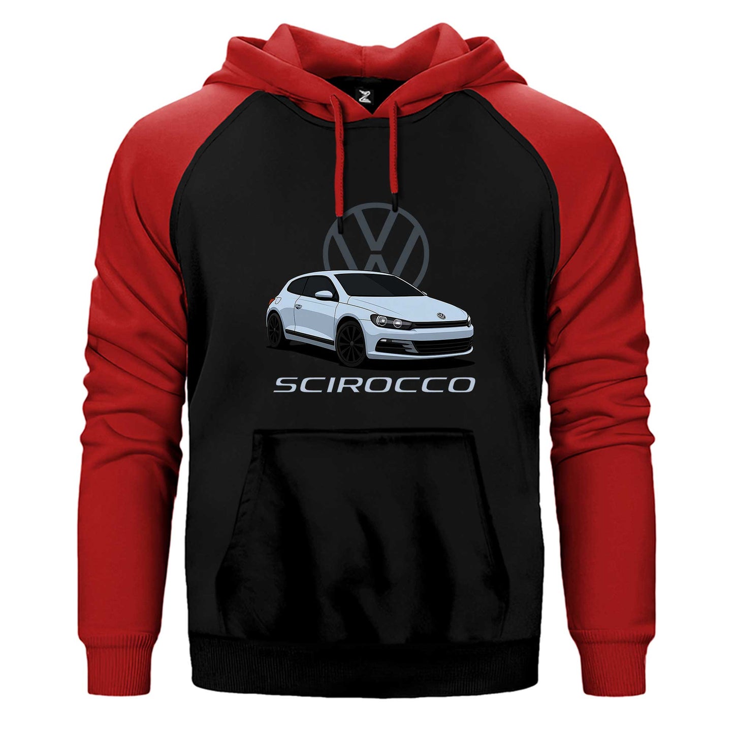Volkswagen Scirocco Çift Renk Reglan Kol Sweatshirt / Hoodie