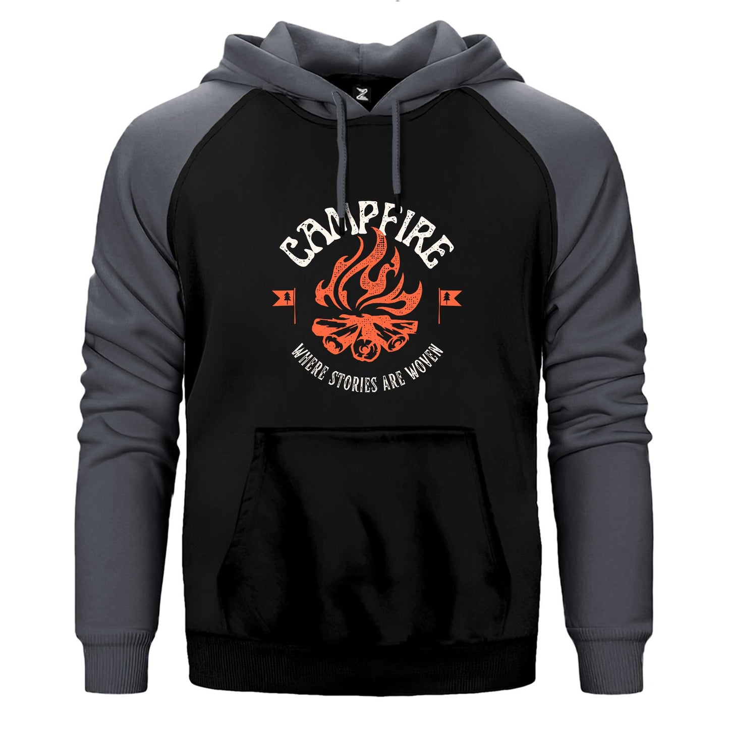 Camp Fire Çift Renk Reglan Kol Sweatshirt / Hoodie