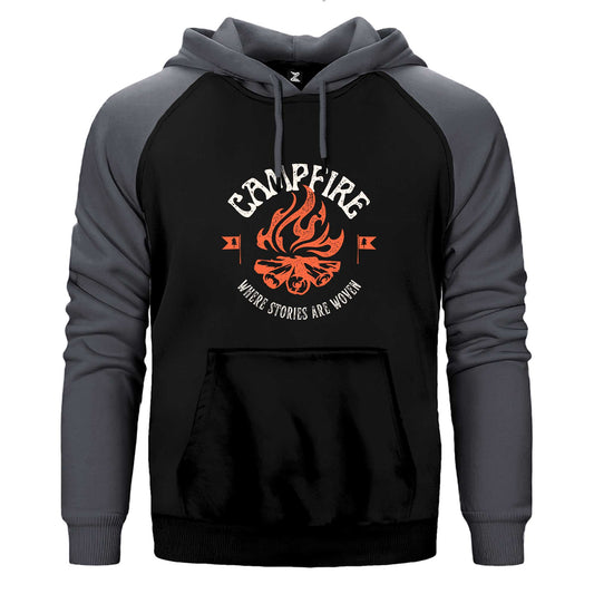 Camp Fire Çift Renk Reglan Kol Sweatshirt / Hoodie