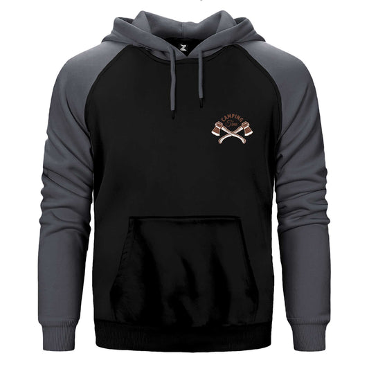 Camping Time Çift Renk Reglan Kol Sweatshirt / Hoodie