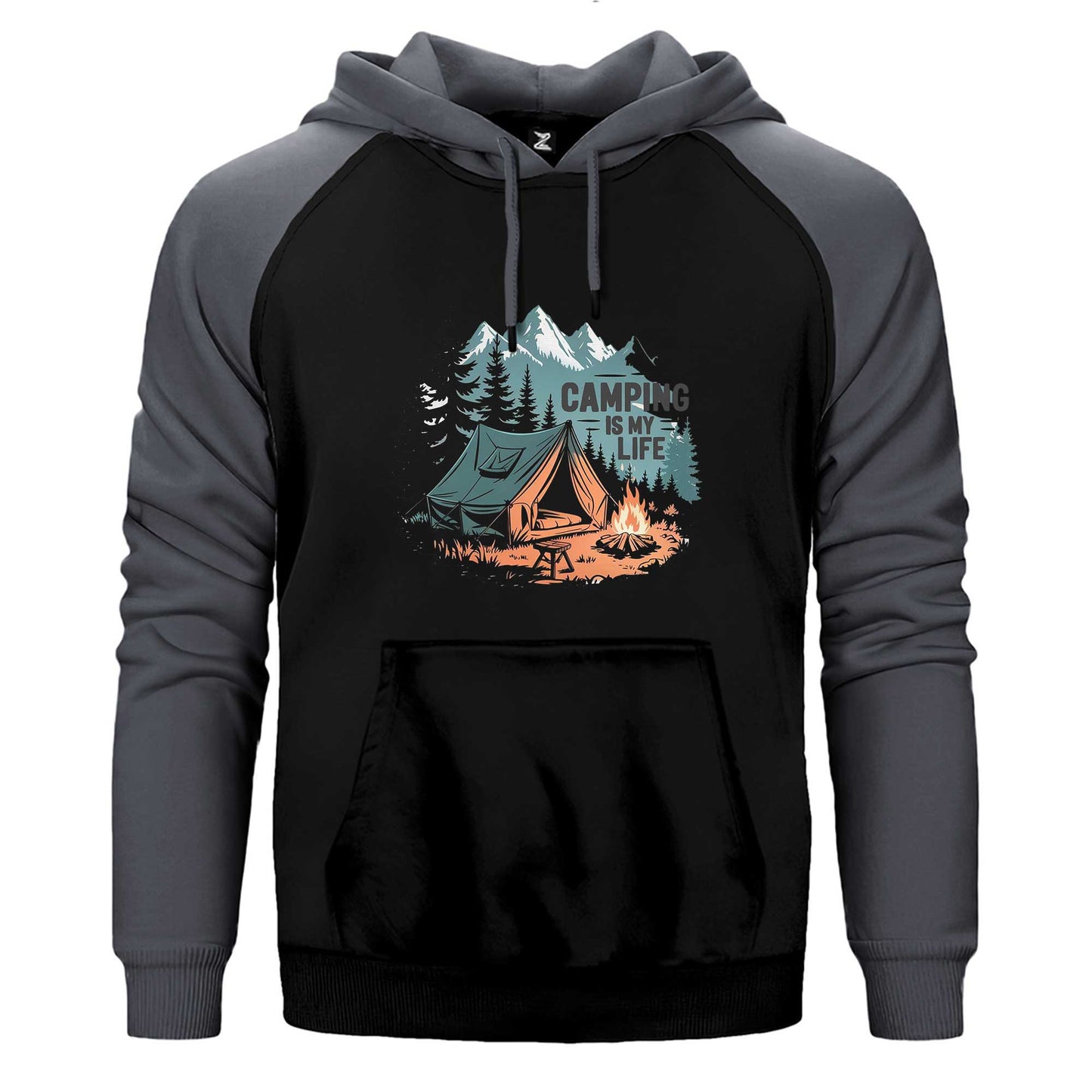 Camp Is My Life Çift Renk Reglan Kol Sweatshirt / Hoodie
