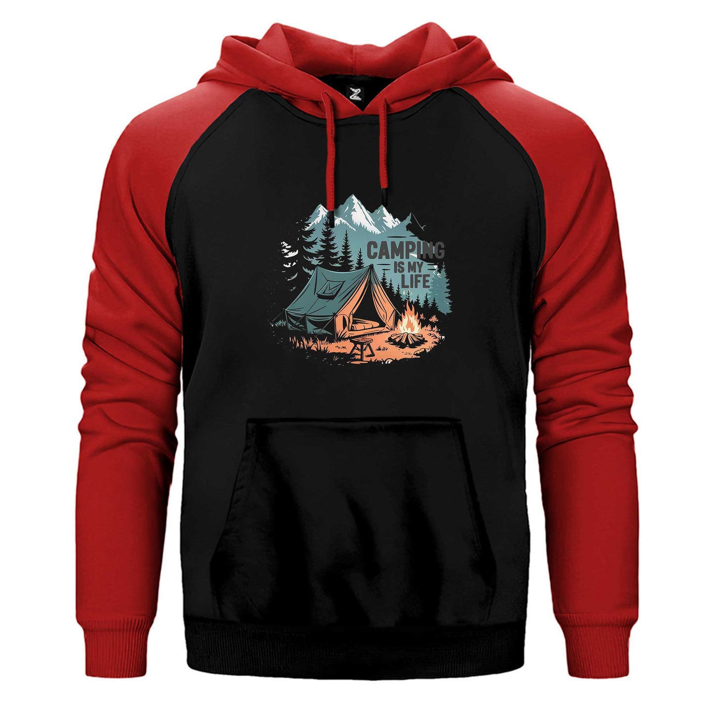 Camp Is My Life Çift Renk Reglan Kol Sweatshirt / Hoodie