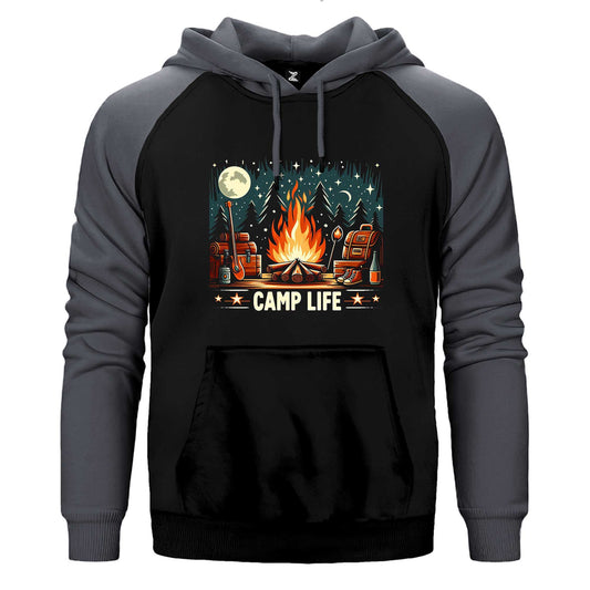 Camp Life Çift Renk Reglan Kol Sweatshirt / Hoodie