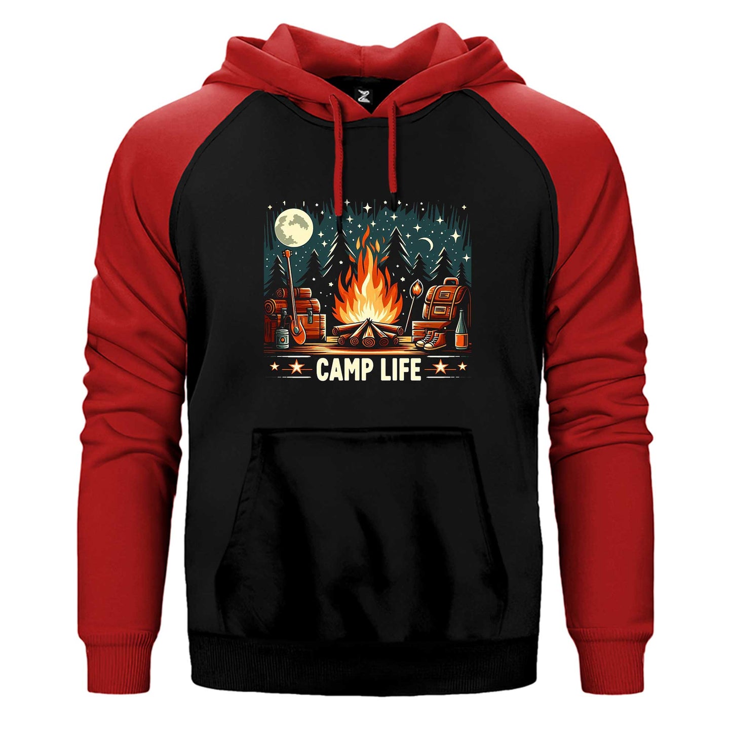 Camp Life Çift Renk Reglan Kol Sweatshirt / Hoodie