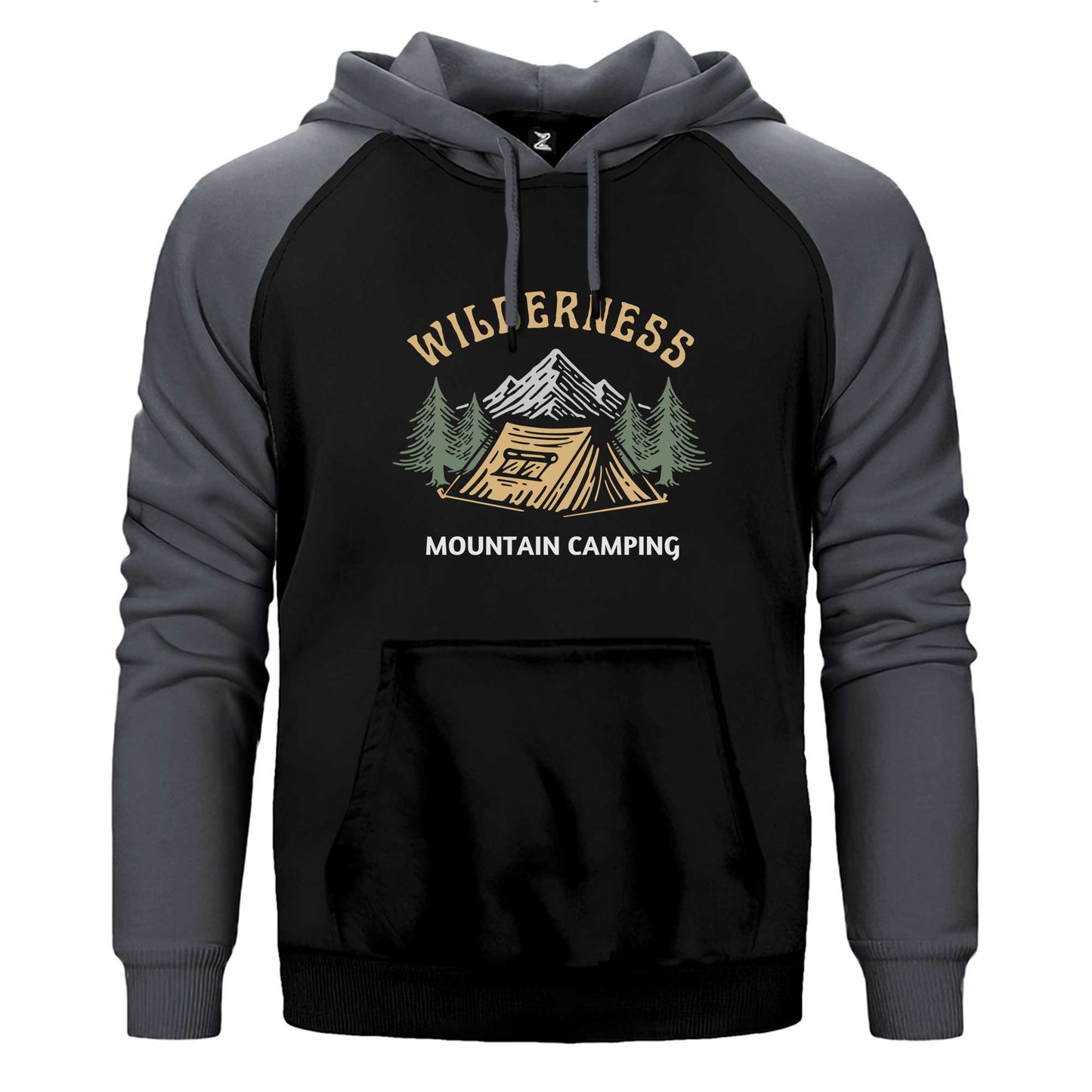 Mountain Camping Çift Renk Reglan Kol Sweatshirt / Hoodie