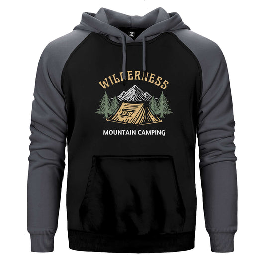 Mountain Camping Çift Renk Reglan Kol Sweatshirt / Hoodie