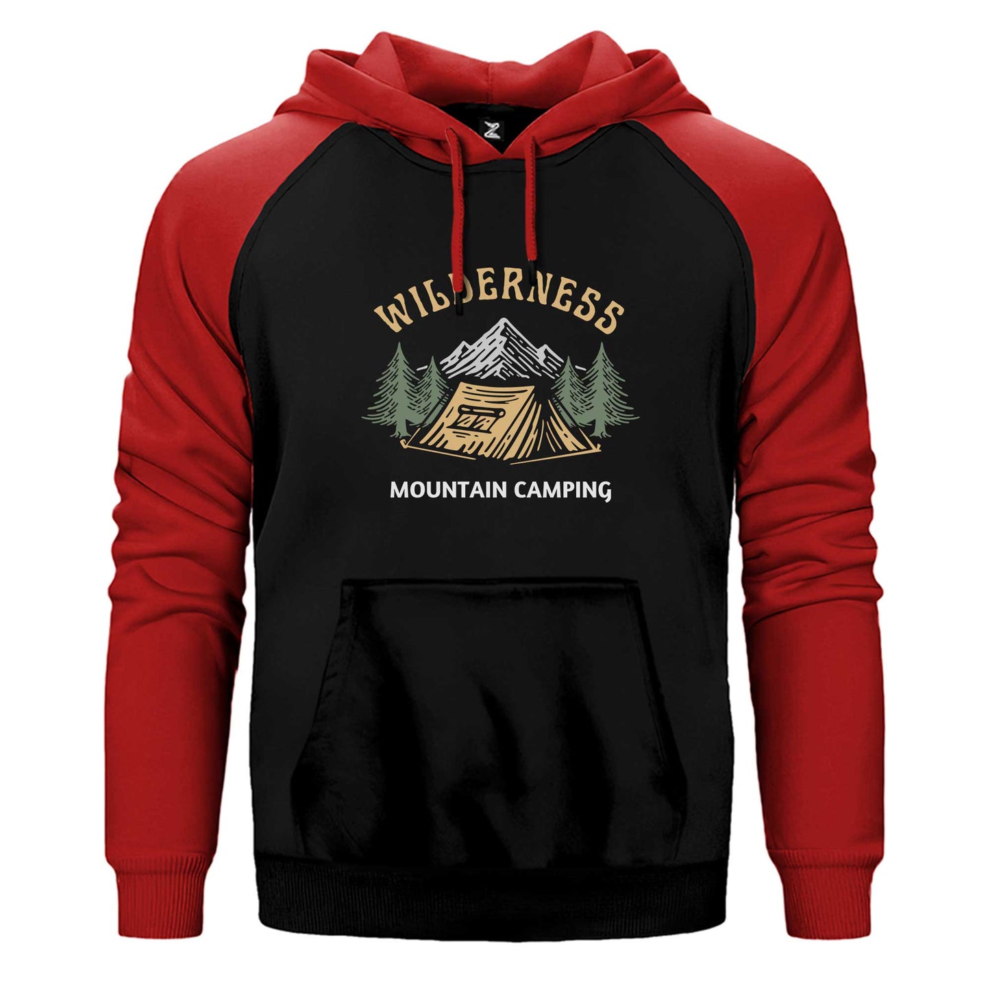 Mountain Camping Çift Renk Reglan Kol Sweatshirt / Hoodie