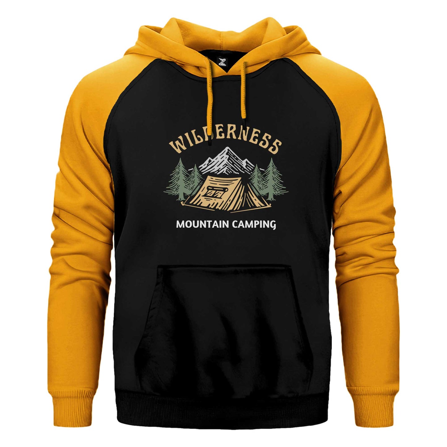 Mountain Camping Çift Renk Reglan Kol Sweatshirt / Hoodie