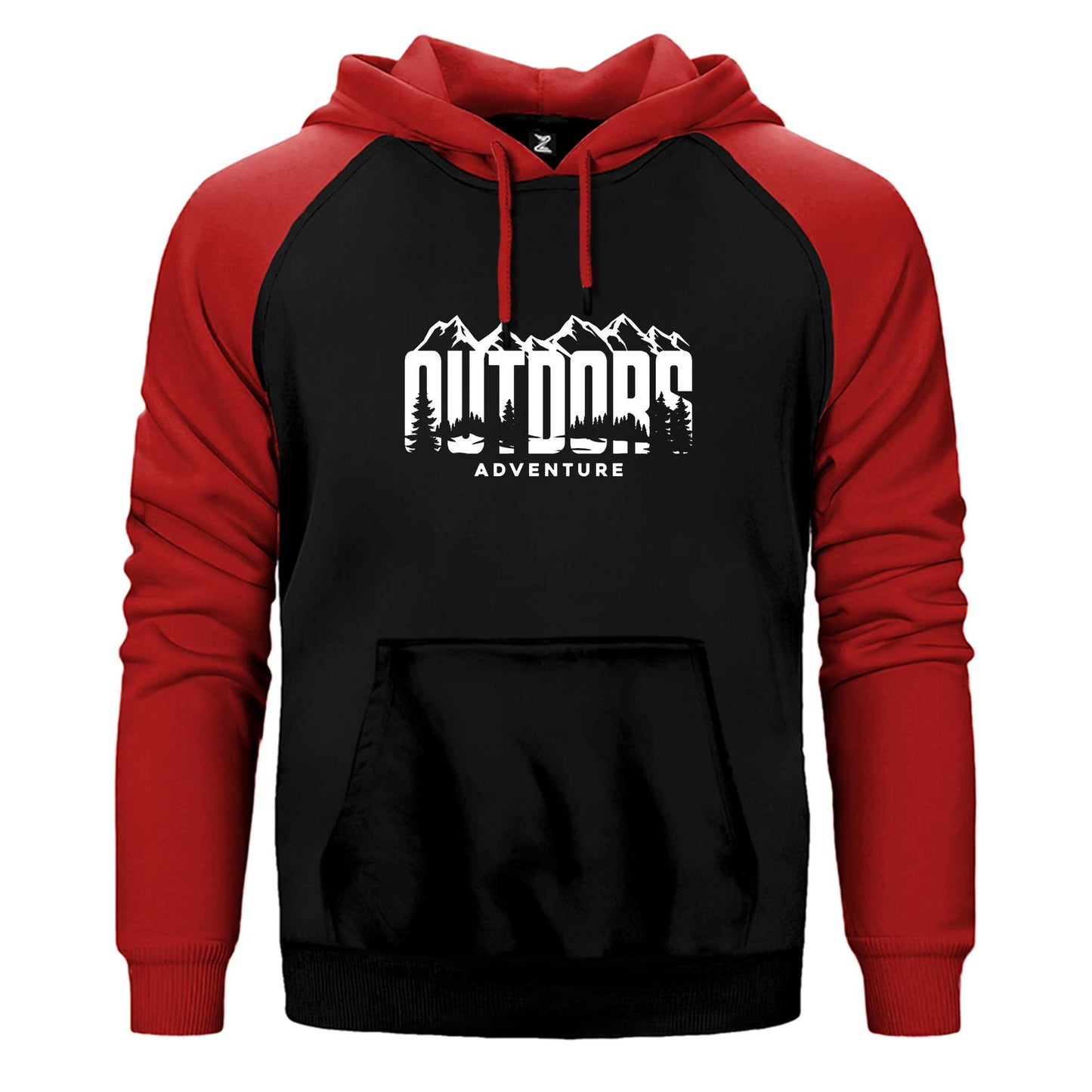 Outdors Adventure Çift Renk Reglan Kol Sweatshirt / Hoodie