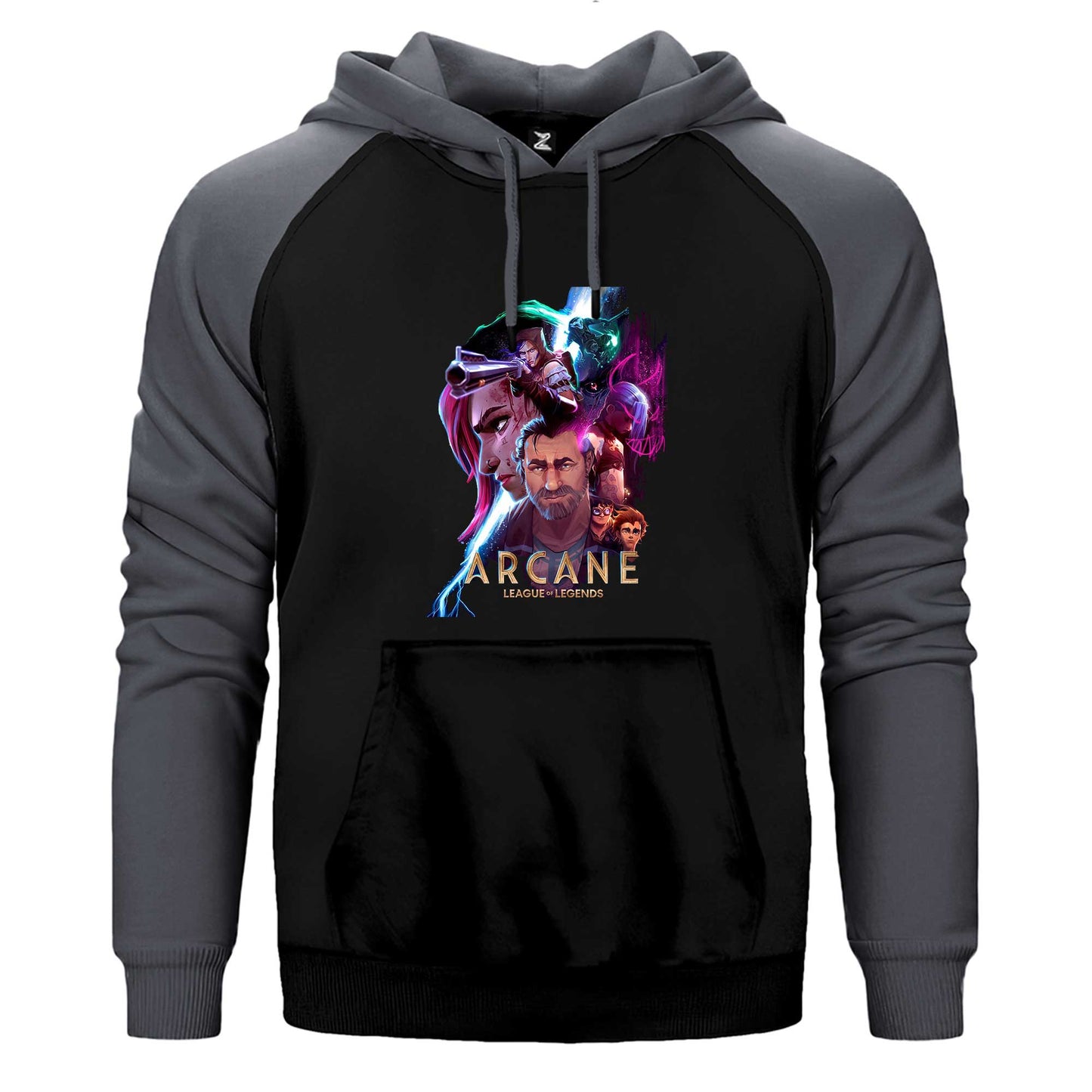 Arcane Çift Renk Reglan Kol Sweatshirt / Hoodie