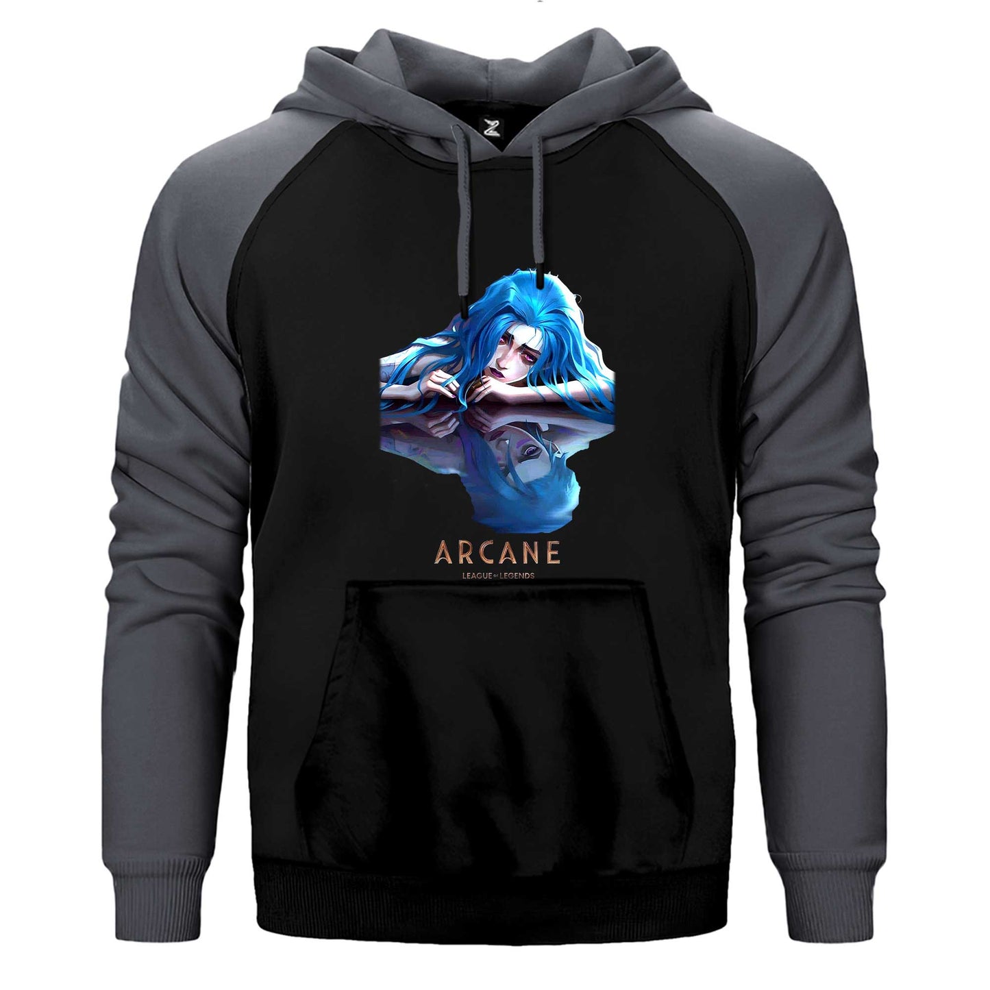Arcane Jinx Çift Renk Reglan Kol Sweatshirt / Hoodie