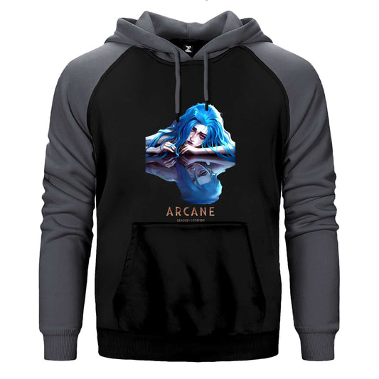Arcane Jinx Çift Renk Reglan Kol Sweatshirt / Hoodie