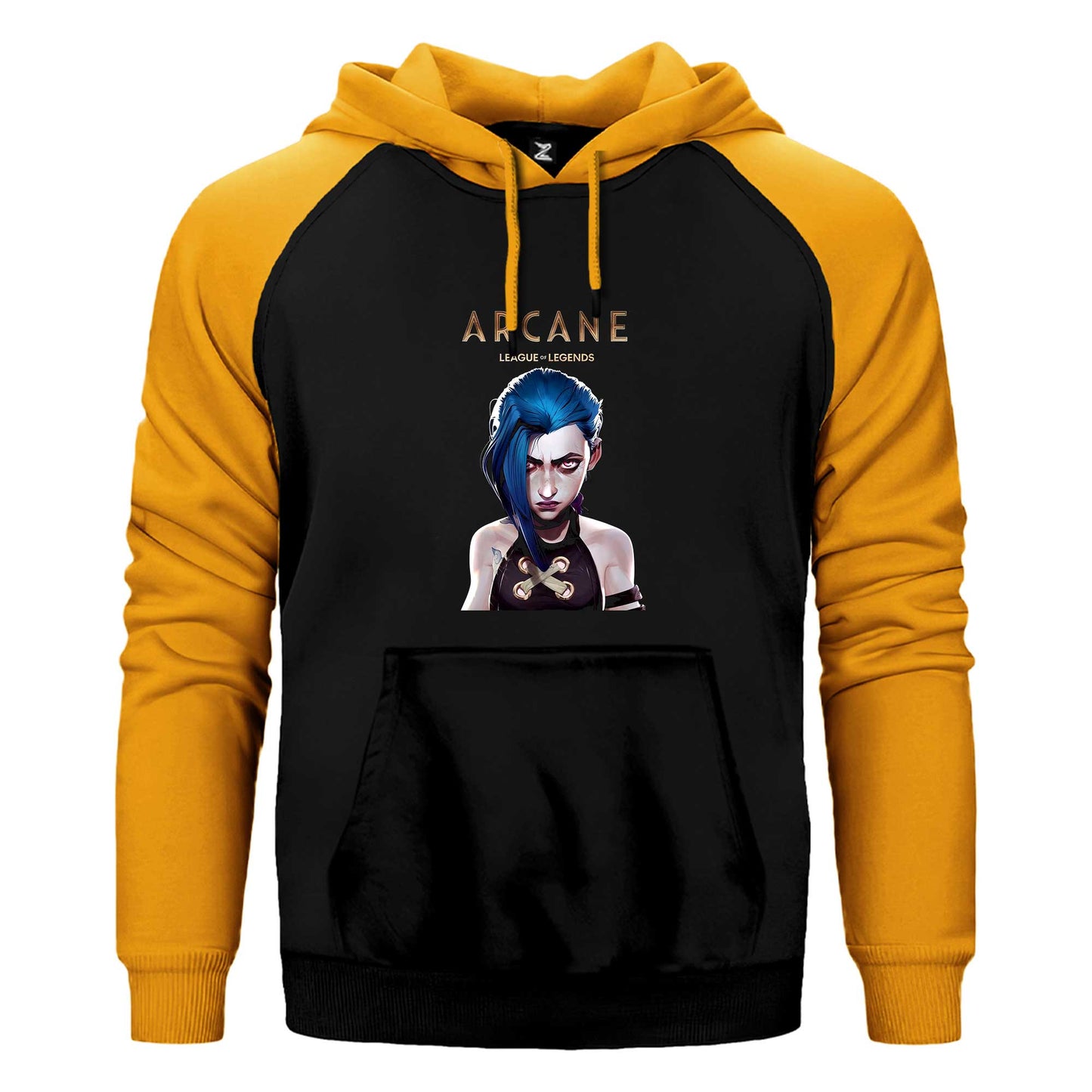 Arcane Lol Çift Renk Reglan Kol Sweatshirt / Hoodie