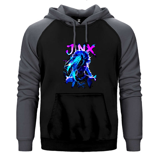 Jinx Çift Renk Reglan Kol Sweatshirt / Hoodie