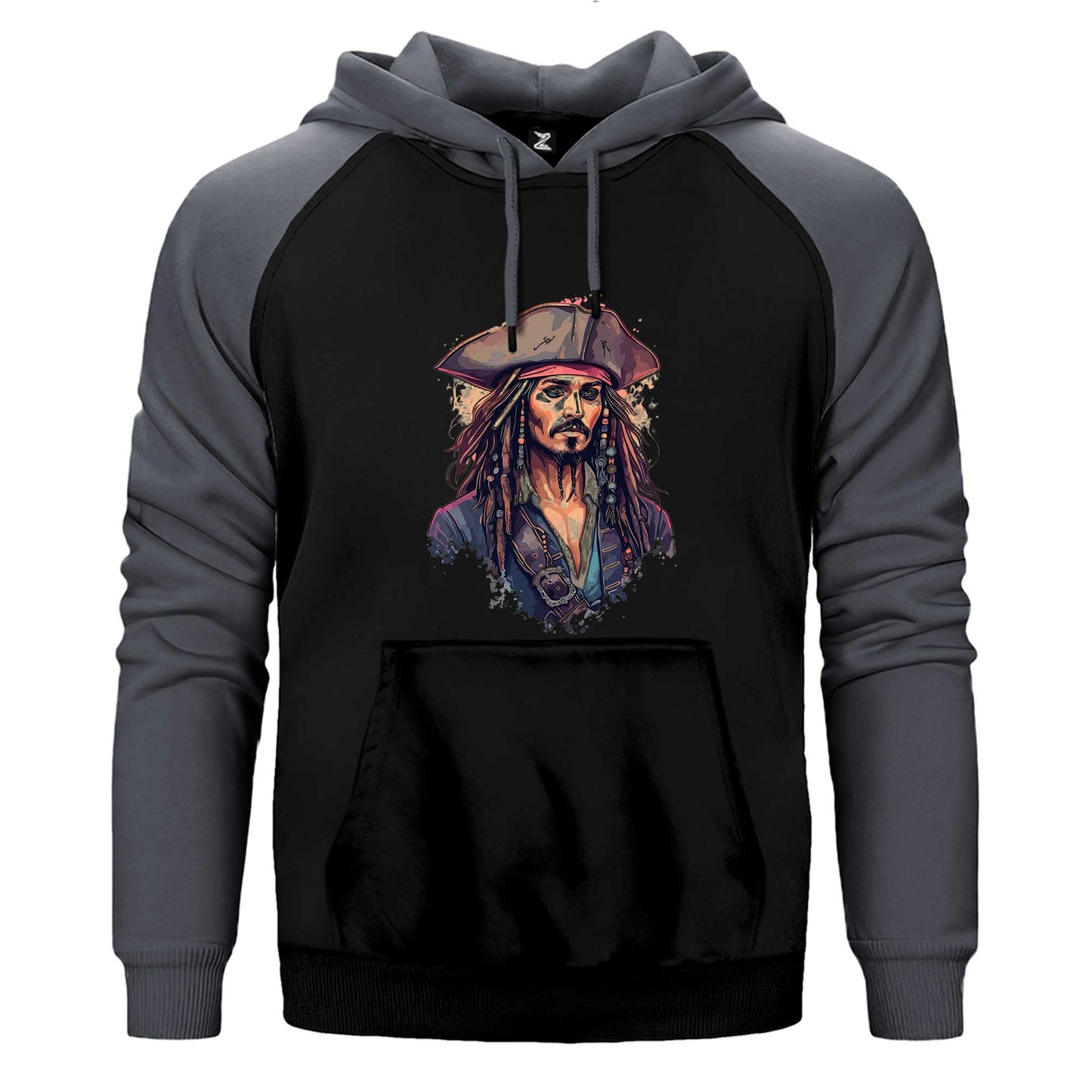 Kaptan Jack Jeperow Çift Renk Reglan Kol Sweatshirt / Hoodie