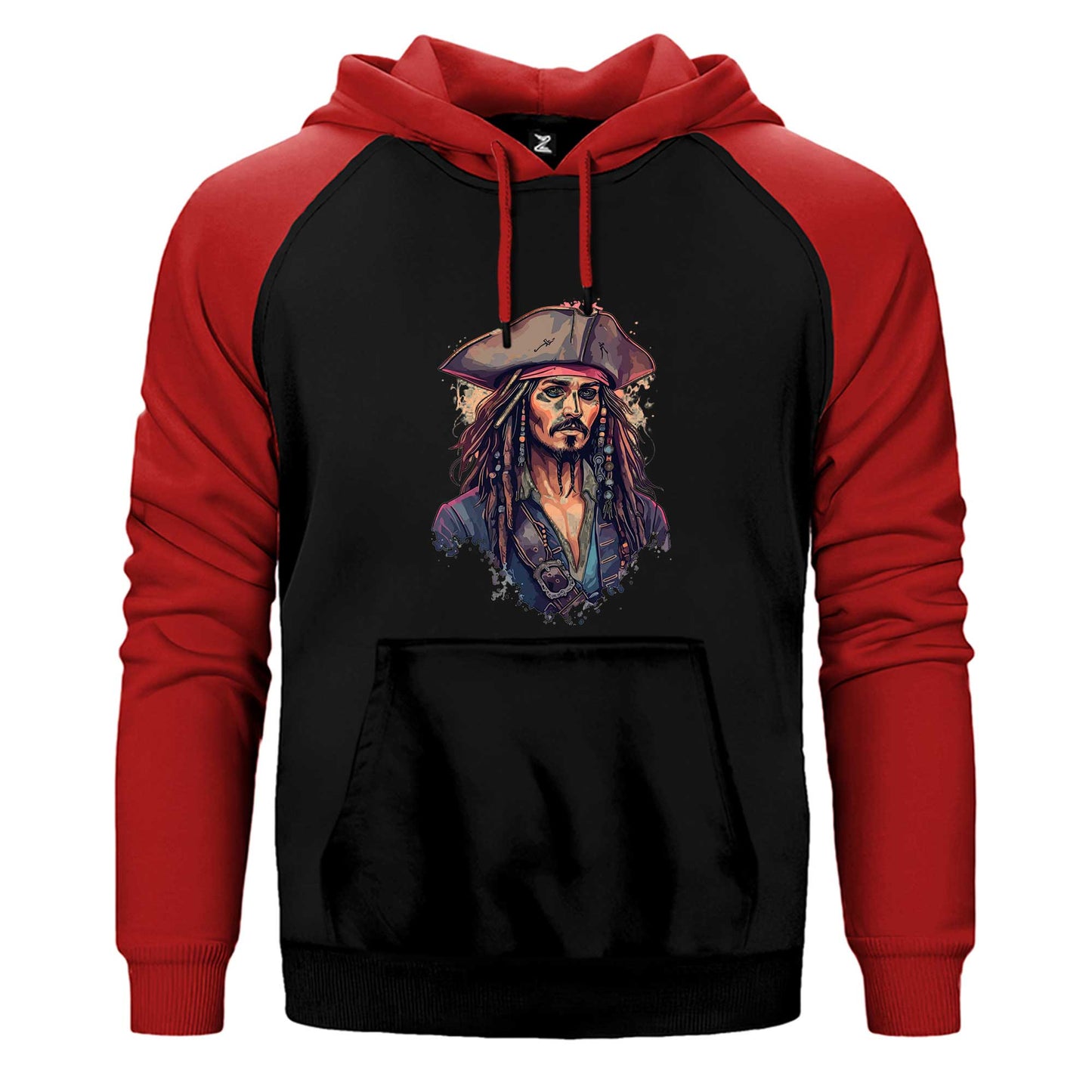Kaptan Jack Jeperow Çift Renk Reglan Kol Sweatshirt / Hoodie