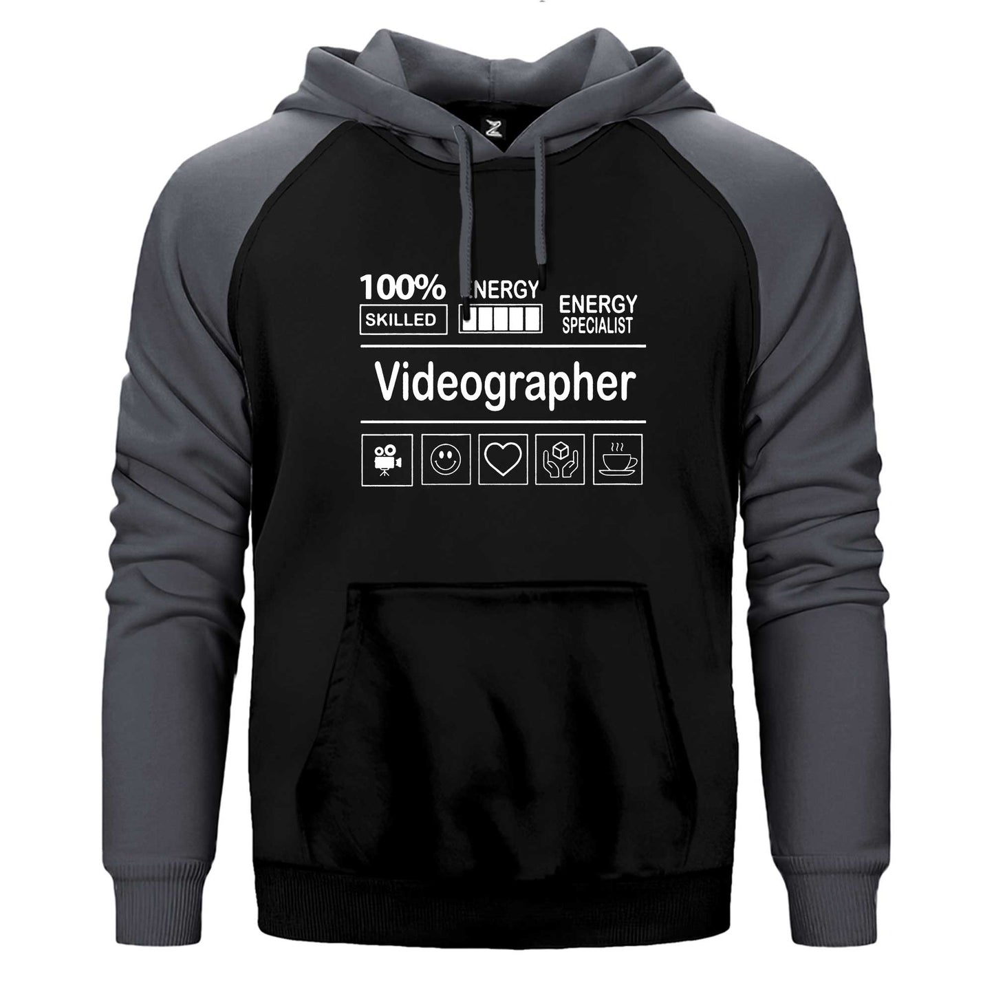 Videographer Çift Renk Reglan Kol Sweatshirt / Hoodie