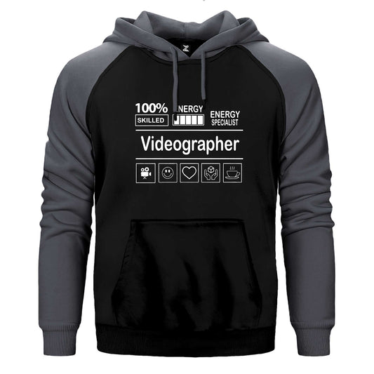 Videographer Çift Renk Reglan Kol Sweatshirt / Hoodie
