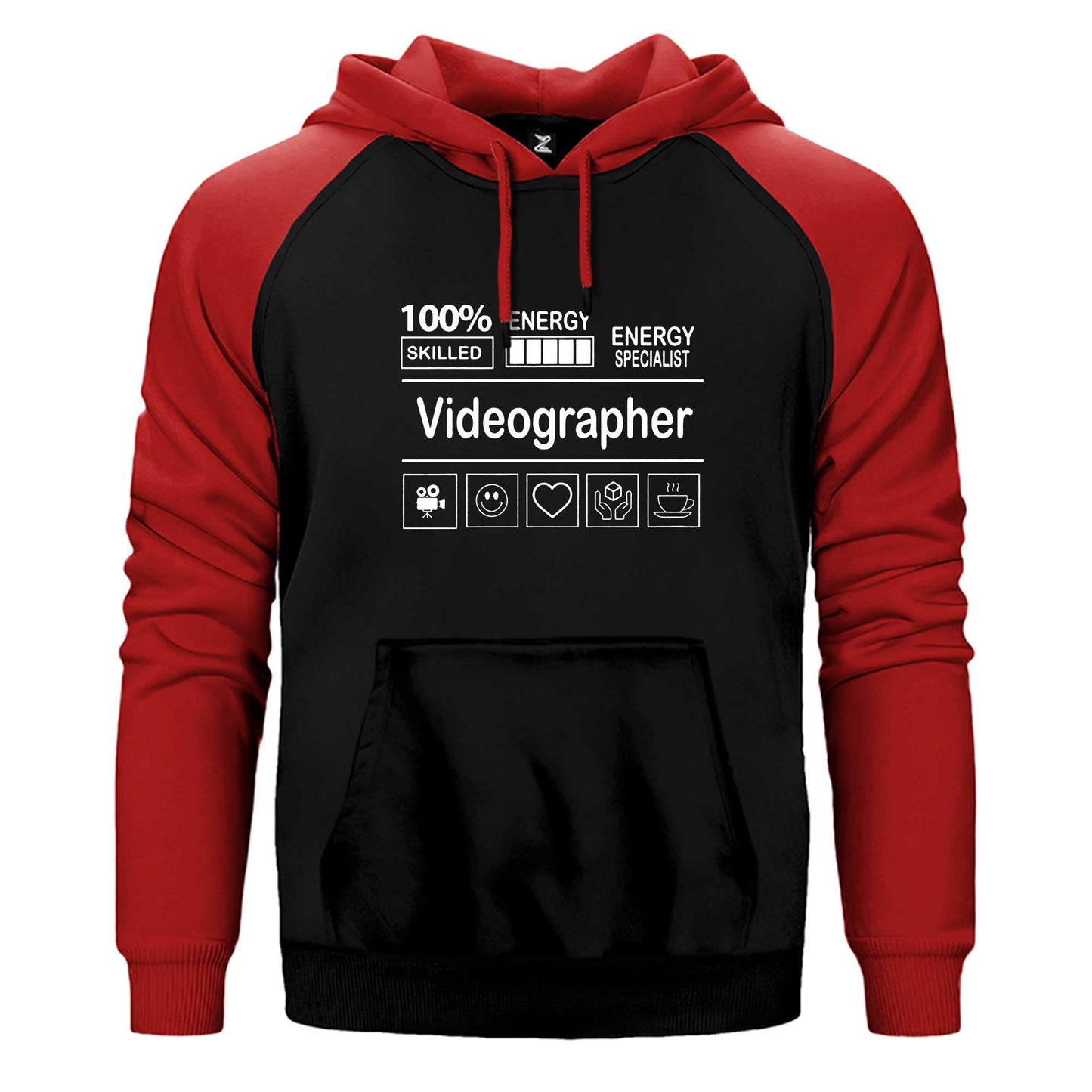Videographer Çift Renk Reglan Kol Sweatshirt / Hoodie