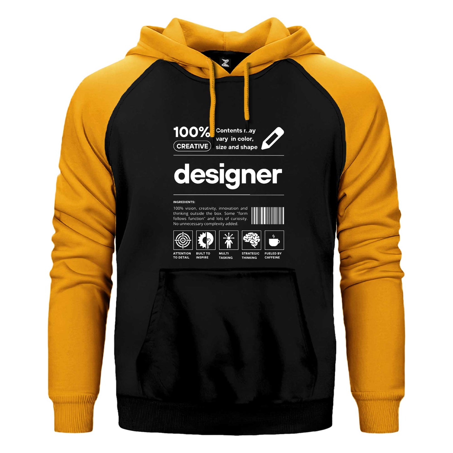 Designer Çift Renk Reglan Kol Sweatshirt / Hoodie