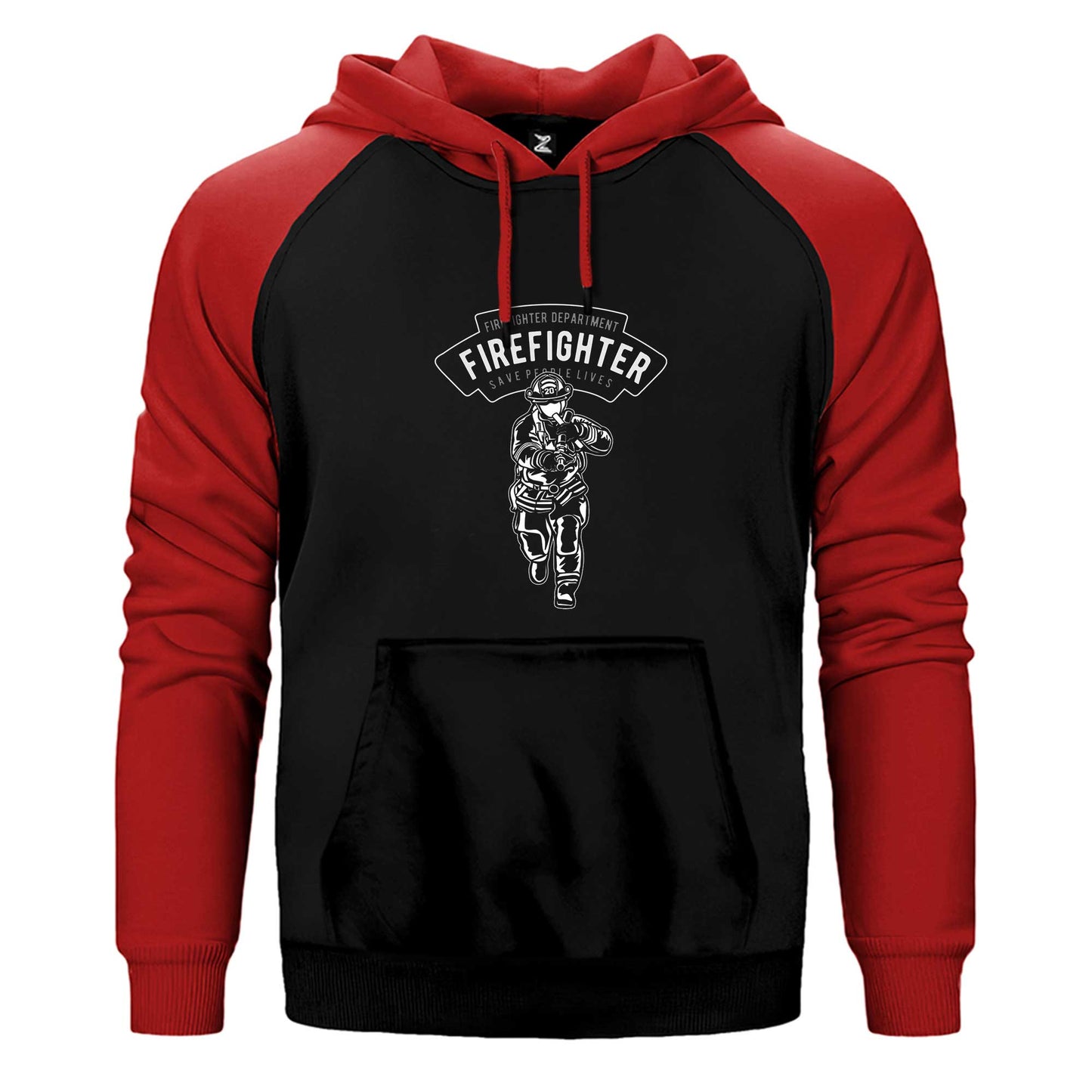 FireFighter Çift Renk Reglan Kol Sweatshirt / Hoodie