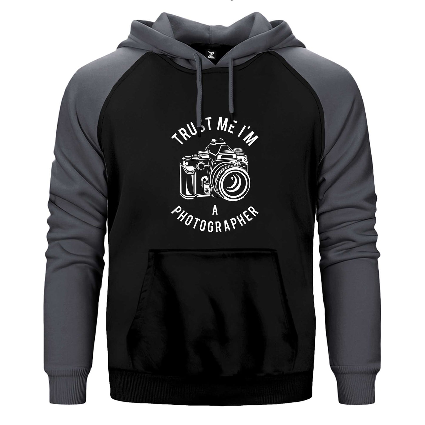 Photographer Çift Renk Reglan Kol Sweatshirt / Hoodie