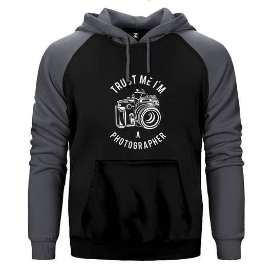 Photographer Çift Renk Reglan Kol Sweatshirt / Hoodie
