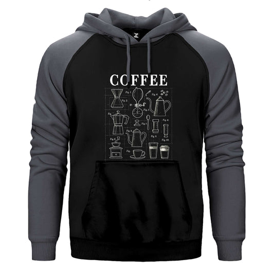 Coffee Çift Renk Reglan Kol Sweatshirt / Hoodie