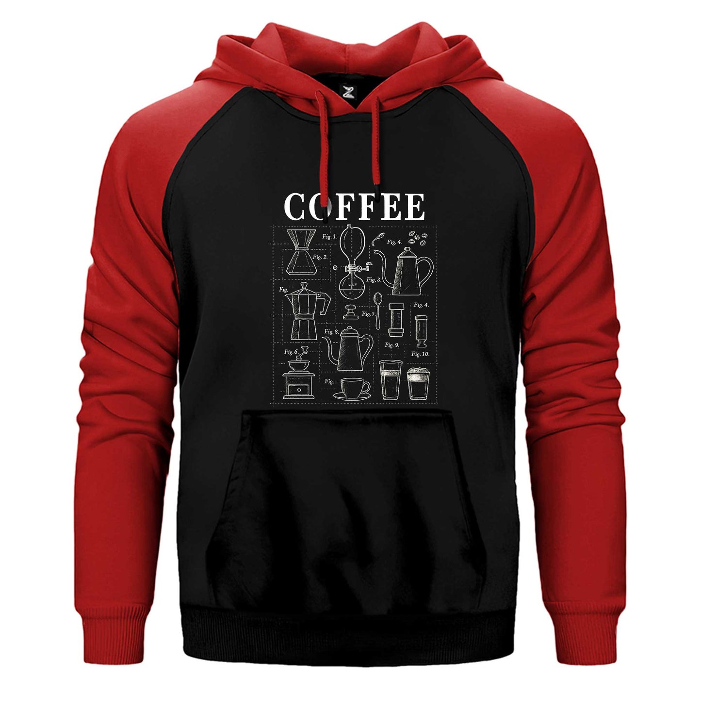 Coffee Çift Renk Reglan Kol Sweatshirt / Hoodie