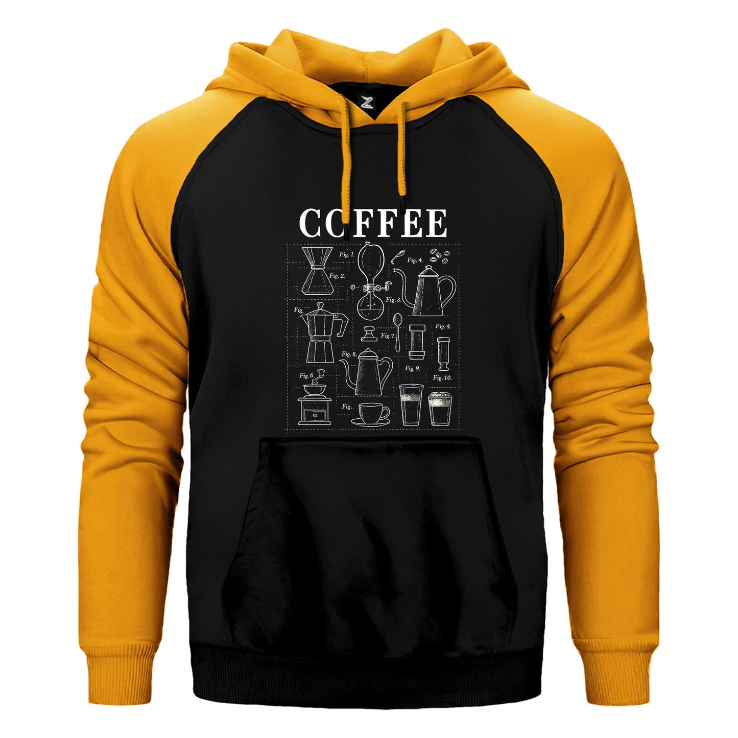 Coffee Çift Renk Reglan Kol Sweatshirt / Hoodie