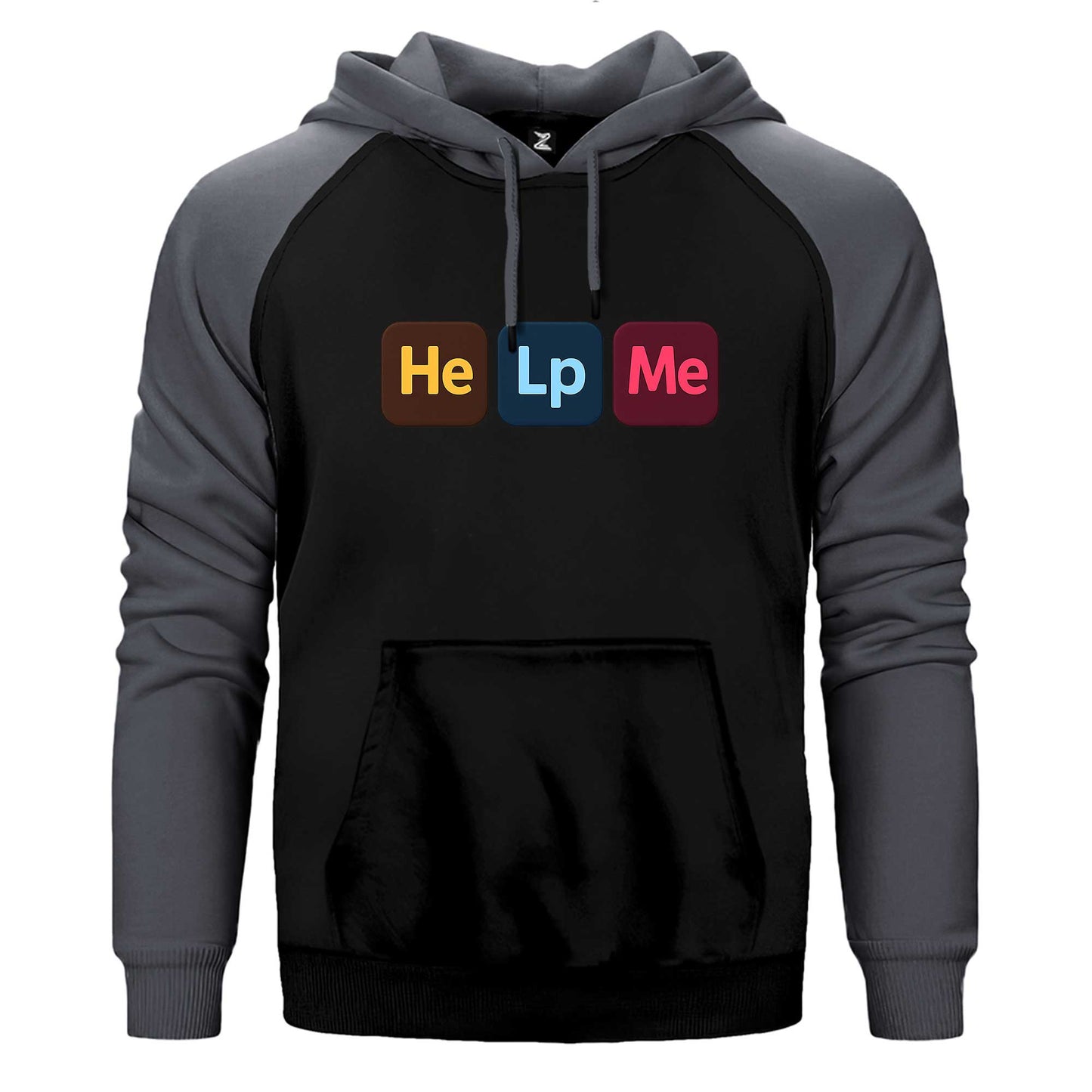 Designer Help Me Çift Renk Reglan Kol Sweatshirt / Hoodie