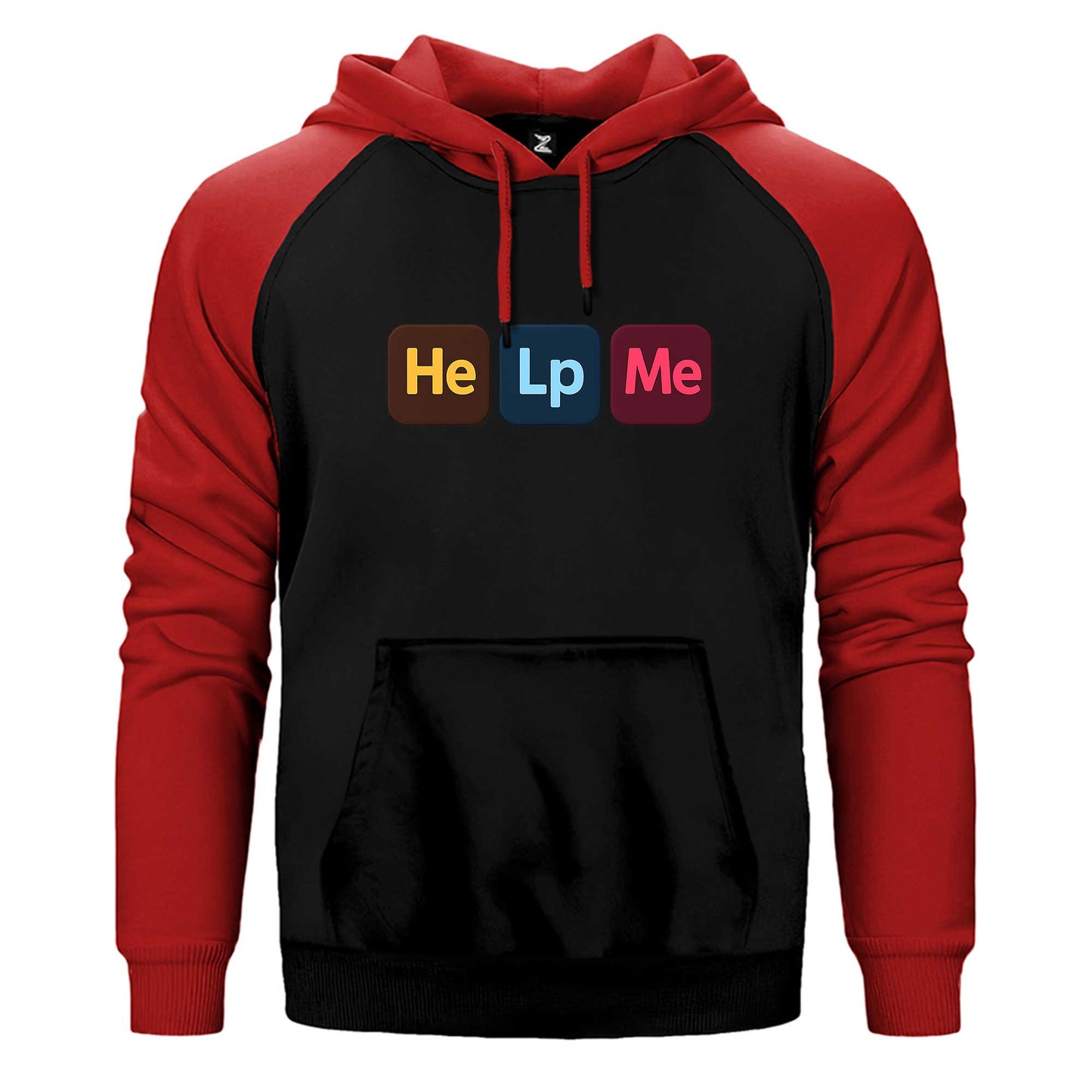 Designer Help Me Çift Renk Reglan Kol Sweatshirt / Hoodie