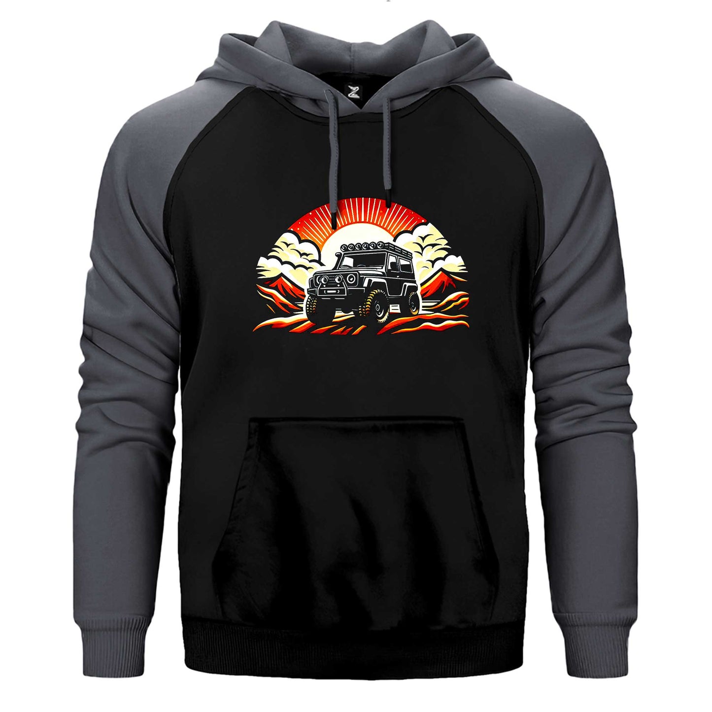 Off Roading Go Anywhere Çift Renk Reglan Kol Sweatshirt / Hoodie