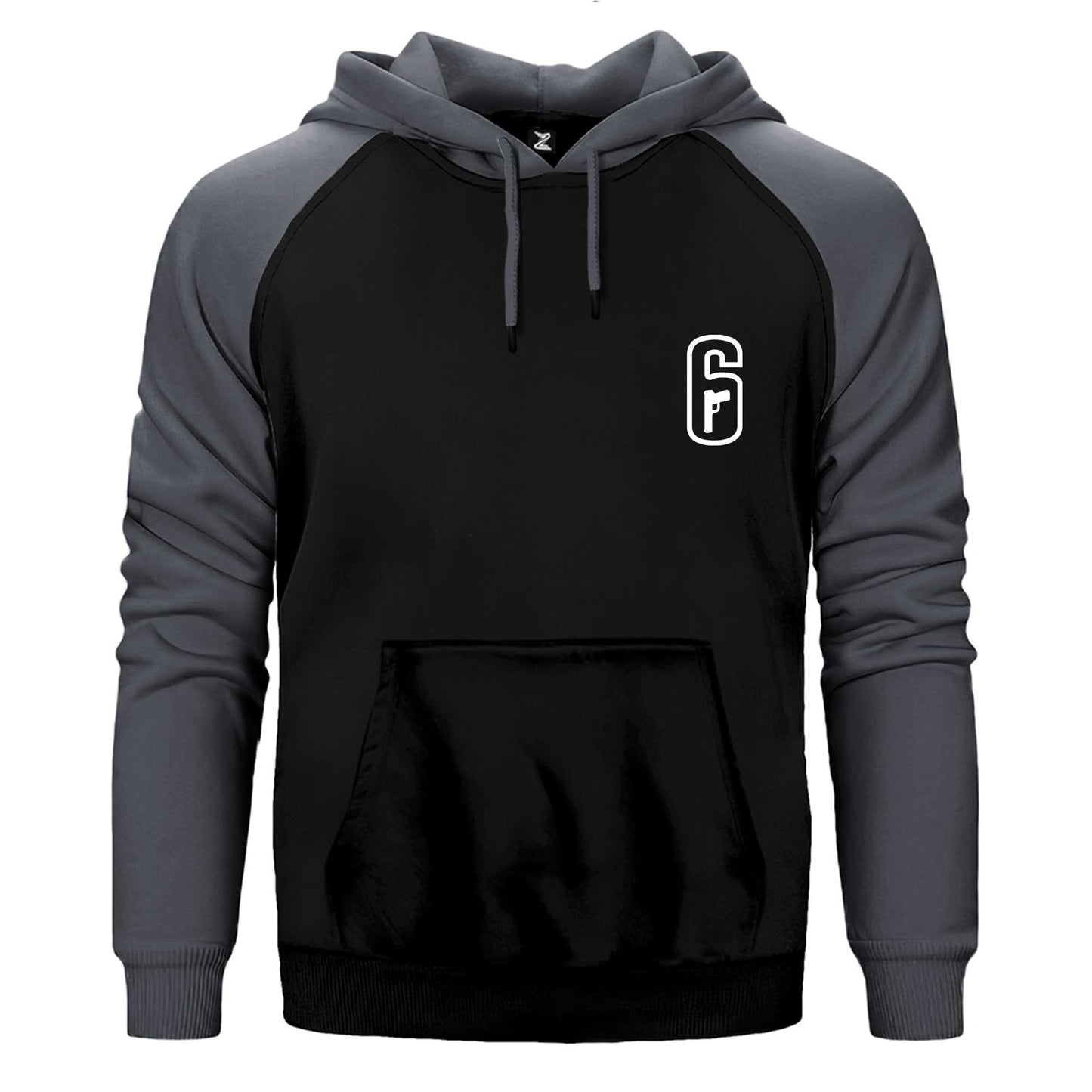 Rainbow Six Amblem White Çift Renk Reglan Kol Sweatshirt / Hoodie