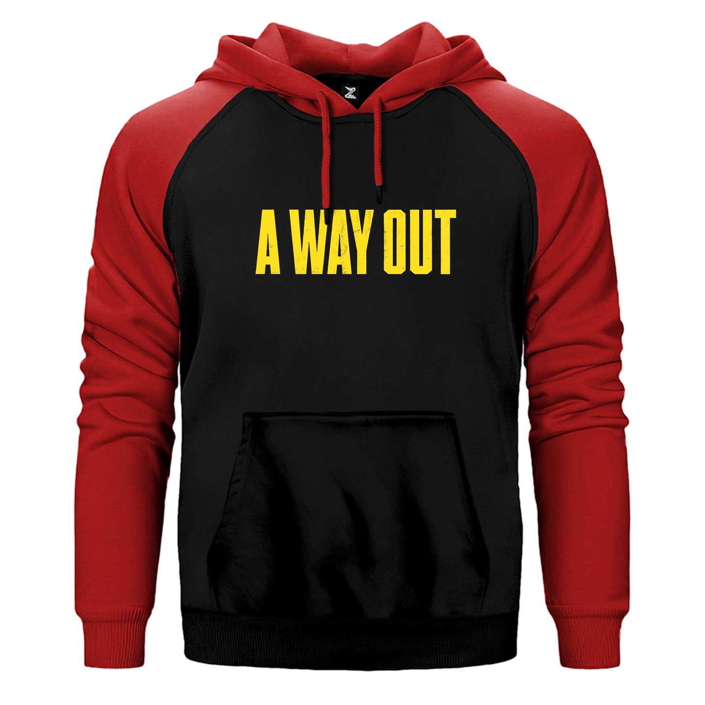 A Way Out Text Çift Renk Reglan Kol Sweatshirt / Hoodie