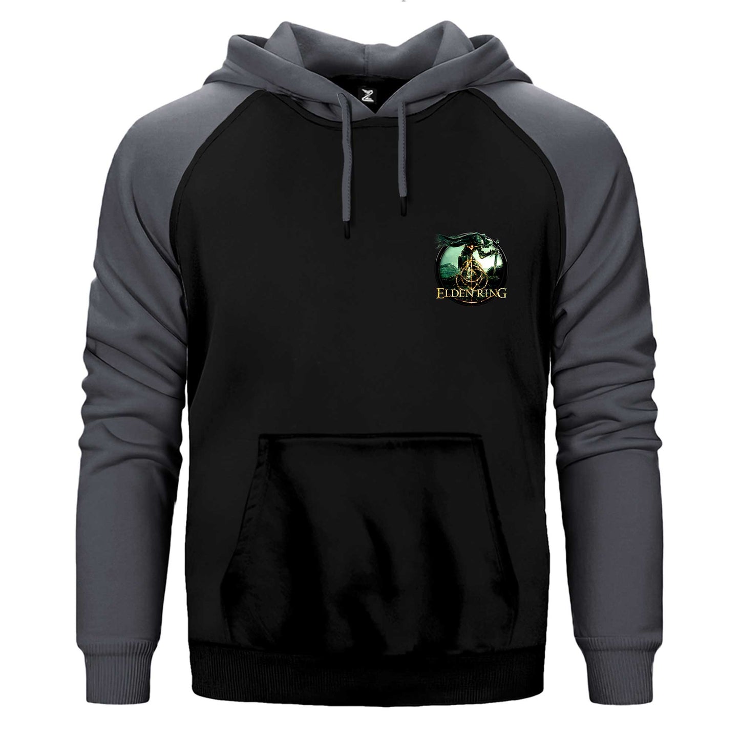Elden Ring Text Icon Çift Renk Reglan Kol Sweatshirt / Hoodie
