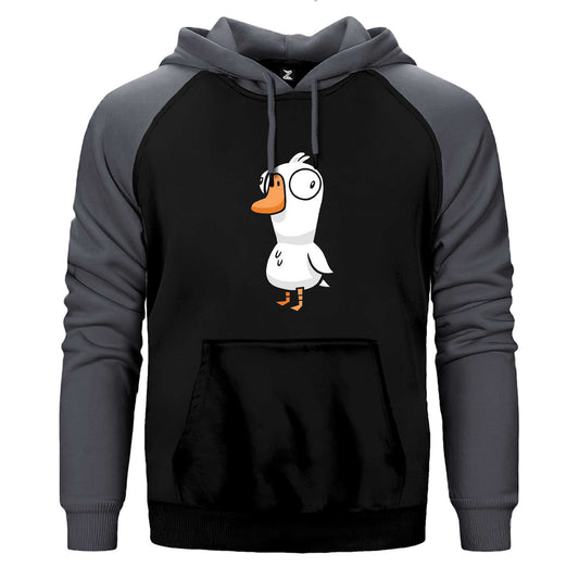 Goose Goose Duck Çift Renk Reglan Kol Sweatshirt / Hoodie