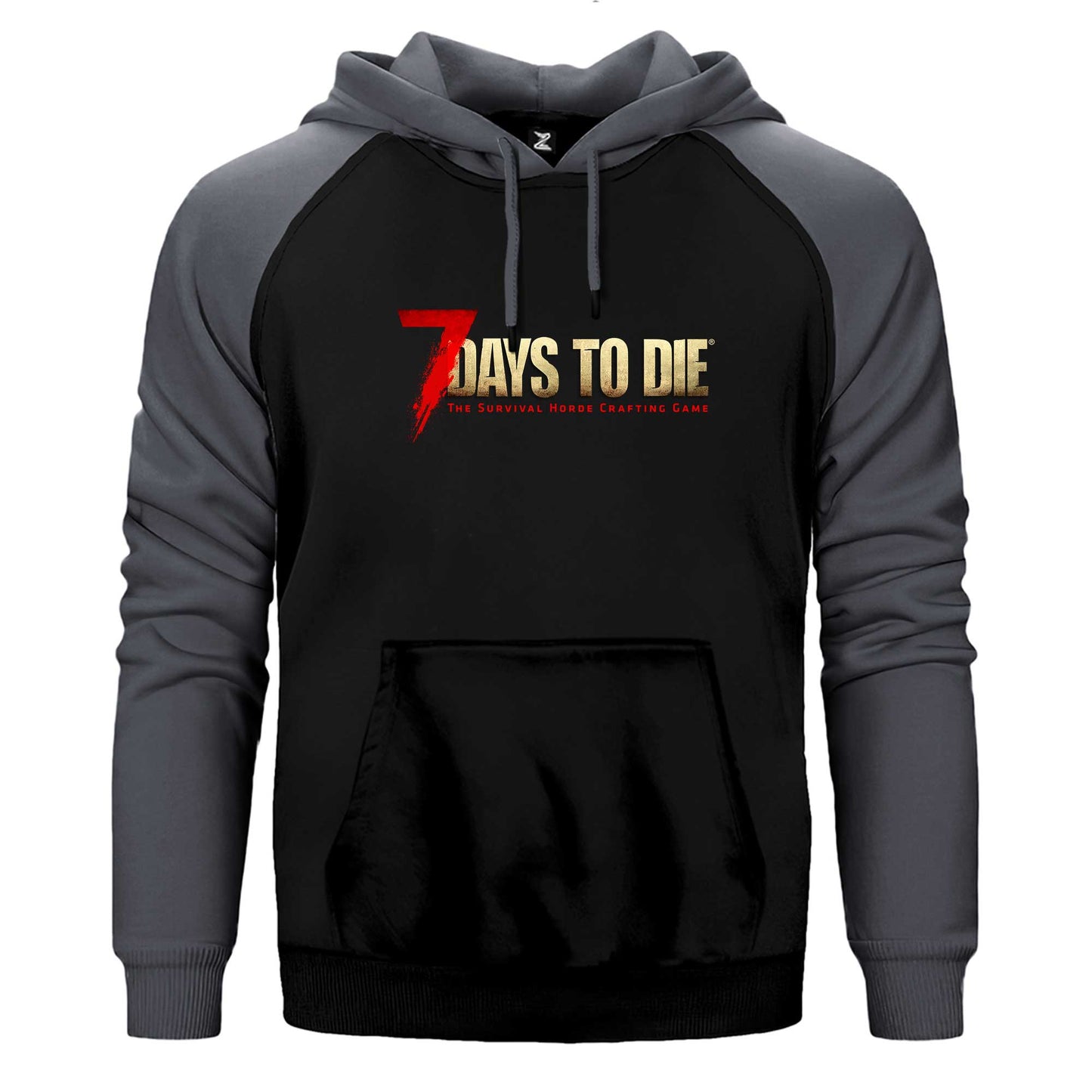 7 Days To Die Logo Çift Renk Reglan Kol Sweatshirt / Hoodie