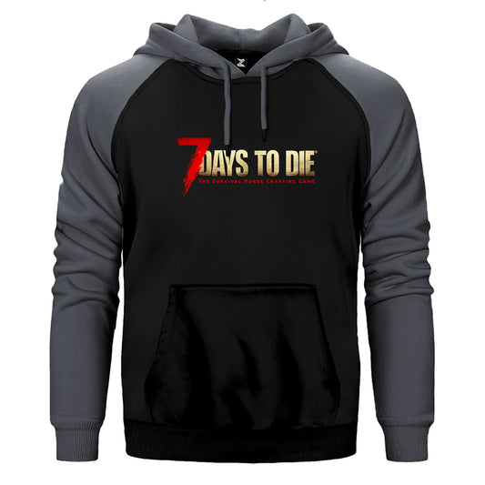 7 Days To Die Logo Çift Renk Reglan Kol Sweatshirt / Hoodie