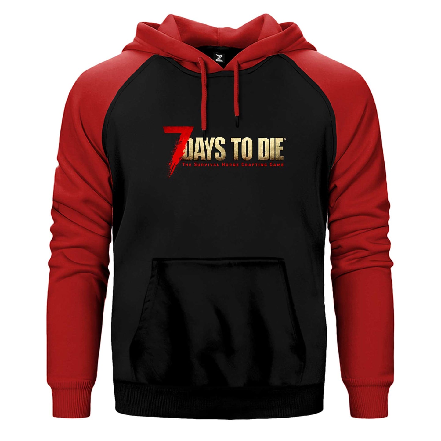 7 Days To Die Logo Çift Renk Reglan Kol Sweatshirt / Hoodie