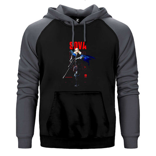 Valorant Sova Çift Renk Reglan Kol Sweatshirt / Hoodie