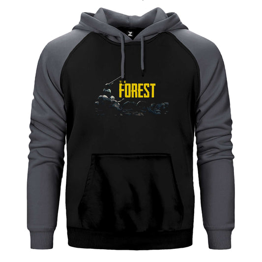 The Forest Skull Çift Renk Reglan Kol Sweatshirt / Hoodie
