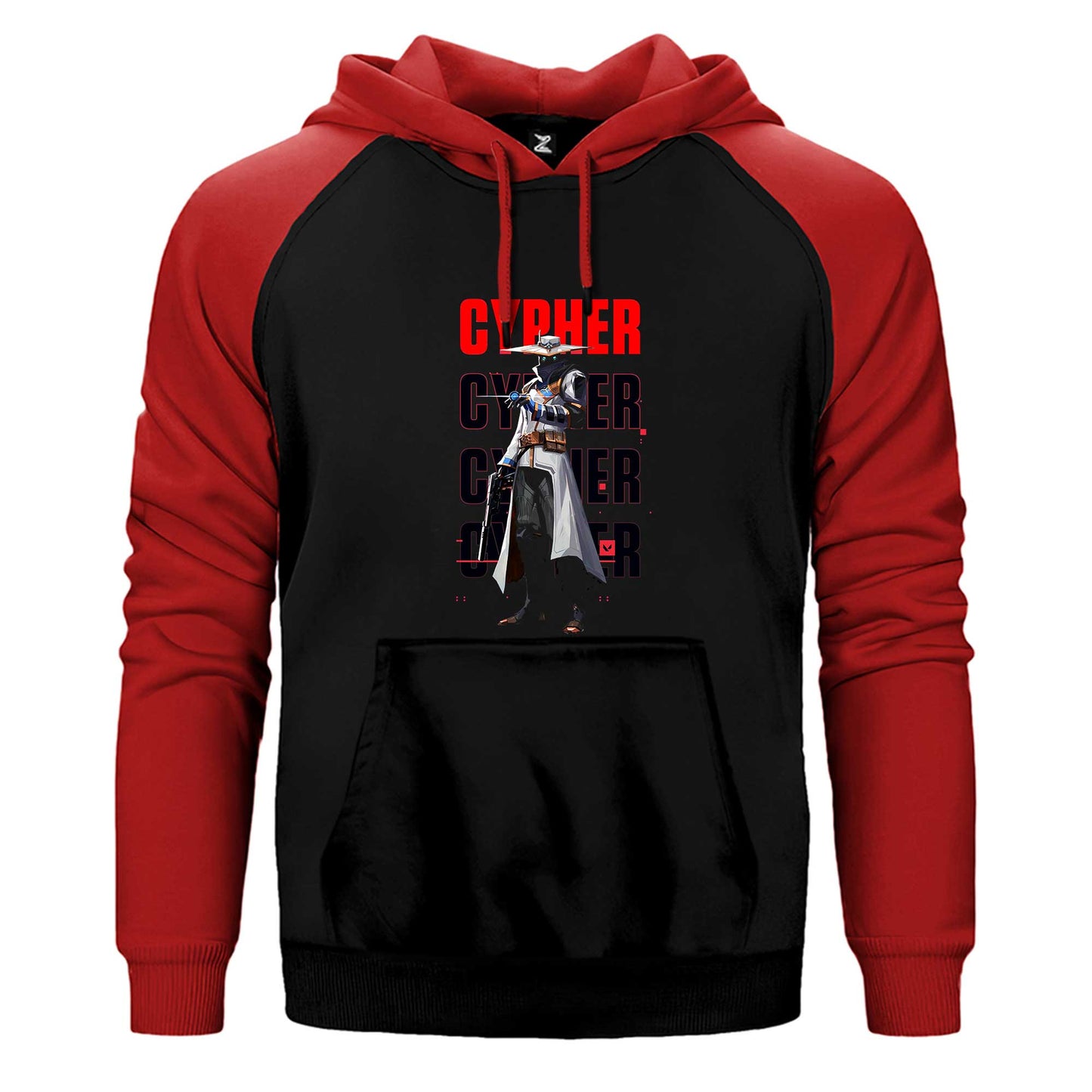 Valorant Cypher Çift Renk Reglan Kol Sweatshirt / Hoodie